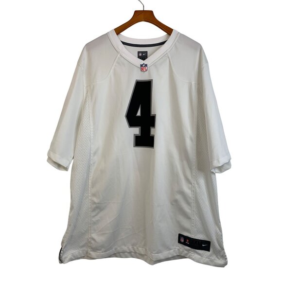 Nike NFL Raiders 3XL Derek Carr #4 White Jersey On Field GUC 8242 - Picture 1 of 13
